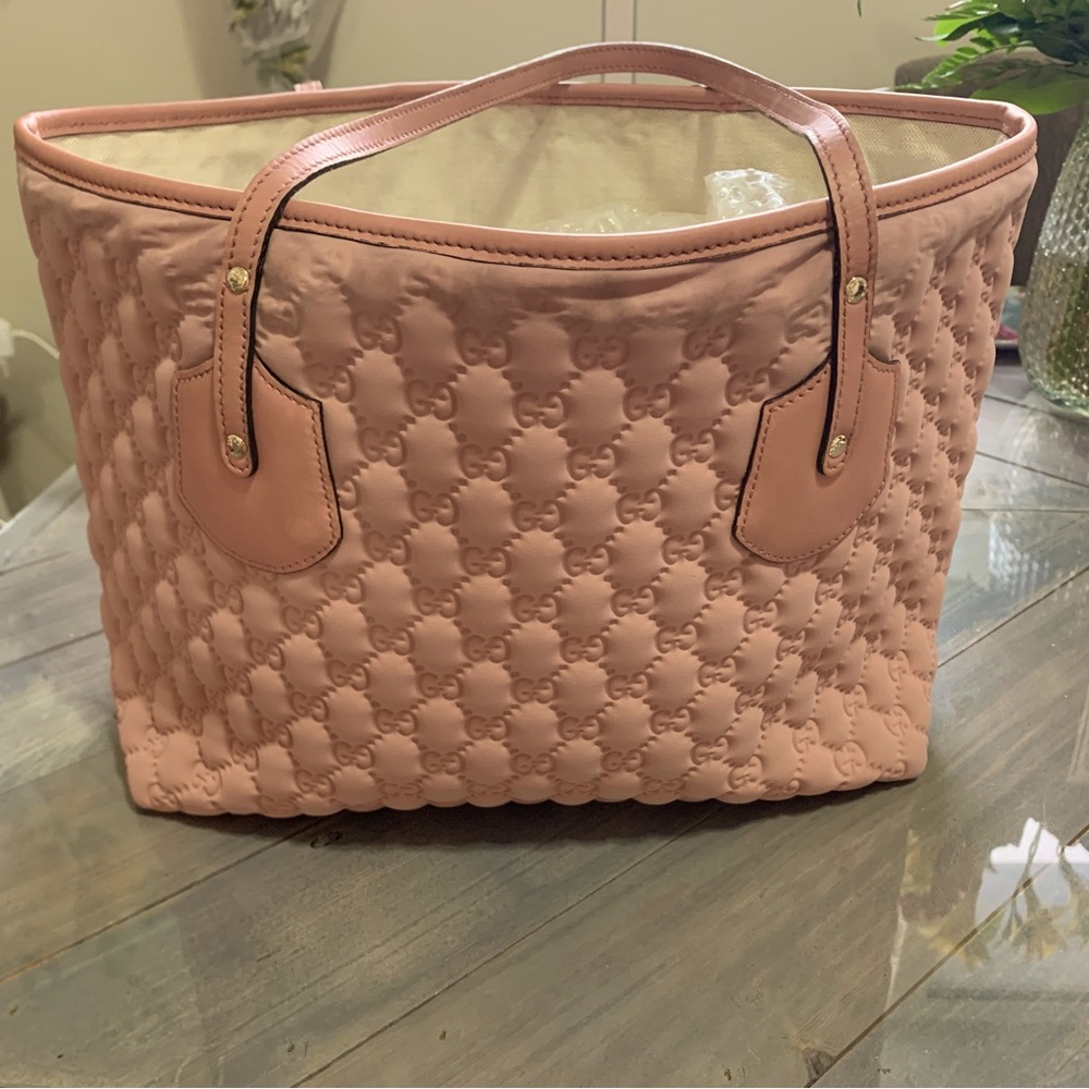 Gucci Pink Quilted GG Tote Bag - Picture 8 of 14